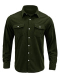 Men's Casual Corduroy Long Sleeve Autumn Button Shirt