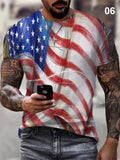 Men's Fashion American Independence Day Printed Slim Fit T-shirt