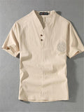 Mens Loose Comfy Vintage Linen Sets