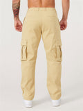 Men's Leisure Hardwearing Side Patch Pocket Cargo Pants