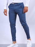 Men's Casual Pure Color Slim Fit Formal Pants