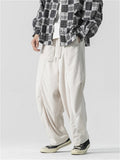 Men's Warm Corduroy Pants with Waistband for Autumn Winter