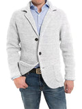 Male Autumn Winter Knitting Lapel Warm Sweater