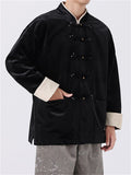 Men's Retro Chinese Style Corduroy Tang Suit Jacket