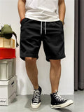 Men's Stylish Drawstring Corduroy Knee Length Shorts