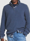 Men's Stand Collar Warm Windproof British Knit Sweater