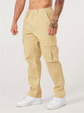 Men's Leisure Hardwearing Side Patch Pocket Cargo Pants