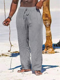 Male Summer Loose Fit Drawstring Beach Pants