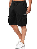 Male Modish Plus Size Elasticated Waist Pockets Shorts