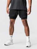 Men's Stretchy Quick Dry Double-Layer Basketball Shorts