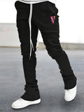 Men's Street Casual Thicken Drawstring Flared Pants