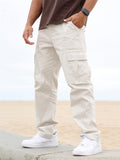 Men's Leisure Hardwearing Side Patch Pocket Cargo Pants