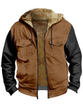 Winter Men's Fleece Lined Warm Hooded Coats