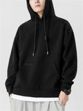 Men's Letter Embroidery Relaxed Hoodies with Pocket