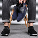 Leisure Round Toe Lace Up Anti Slip Cozy Male Shoes