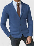 British Style Slim Fit Notched Lapel Button Up Coat for Men