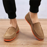 Male Breathable Jogging Slip On Canvas Flat Shoes