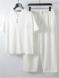 Comfy Loose Cotton Linen  Short Sets