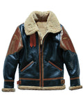 Faux Suede Contrast Color Thickened Winter Jacket for Men