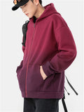 Men's Trendy Gradient Contrast Color Thickened Hoodies