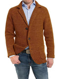Male Autumn Winter Knitting Lapel Warm Sweater