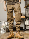 Men's Solid Color Camouflage Spring Autumn Multi-Pocket Pants