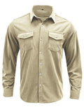 Men's Casual Corduroy Long Sleeve Autumn Button Shirt