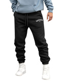 Men's Letter Print Mid-Rise Daily Fitness Sport Pants