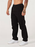 Men's Leisure Hardwearing Side Patch Pocket Cargo Pants