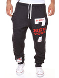 Male Casual Number 7 Printed Letter Sweatpants