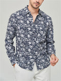 Stylish Printed Turn-down Collar Holiday Shirt for Male