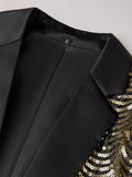 Men's Evening Party One Side Glitter Sequins Formal Blazer