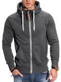 Men's Trendy Contrast Color Splicing Zipper Hoodies