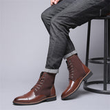 Male Fashionable Warm Antiwear Height-increasing Martin Boots