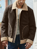 Men Cozy Leisure Lapel Faux Fur Winter Coats