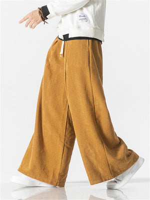 Men's Simple Comfy Large Size Corduroy Trousers