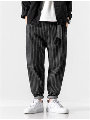 Men's Japanese Style Stripe Jeans