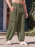 Men's Summer Cozy Pure Cotton Oversized Ankle Banded Pants