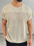 Sexy Breathable Hollow Out Men's Slim Fit Summer T-shirt