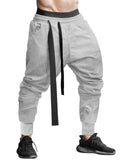 Men's Casual Pure Color Drawstring Ankle-Tied Sport Pants