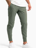 Summer Men's Simple Elastic Ice Silk Sports Trousers