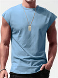 Male Summer Leisure Solid Sleeveless Tank Tops T-shirts