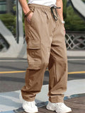 Baggy Flap Pocket Overalls Elasticated Cargo Pants for Men