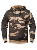 Camouflage Thicken Warm 100% Cotton Long Sleeve Hoodies for Men