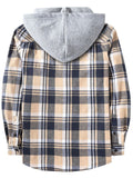 Spring Autumn Men's Trendy Plaid Hoodies