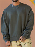 Men's Simple Pure Color Crewneck Hoodies