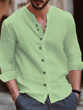 Men's Linen Extra Loose Autumn Long Sleeve Shirt