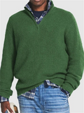 Men's Stand Collar Warm Windproof British Knit Sweater