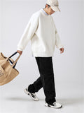 Men's Relaxed Fit Solid Color Crew Neck Sweater