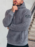 Men's Keep Warm Plush Sports Hoodies with Pocket